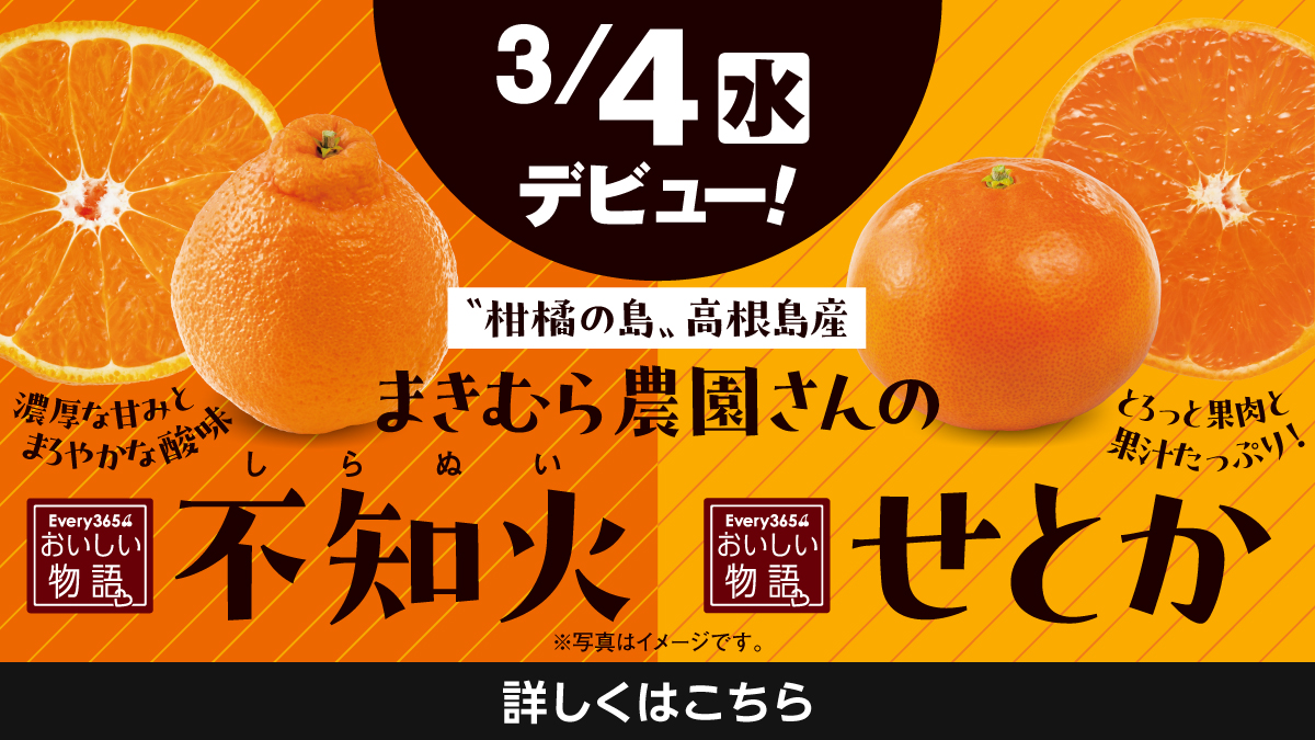 3月4日デビュー】おいしい物語「まきむら農園さんの柑橘（せとか